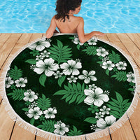 Hawaiian Hibiscus Tribal Floral Green Beach Blanket Polynesian Tapa Pattern LT01 - Polynesian Pride