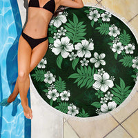 Hawaiian Hibiscus Tribal Floral Green Beach Blanket Polynesian Tapa Pattern LT01 - Polynesian Pride
