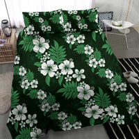 Hawaiian Hibiscus Tribal Floral Green Bedding Set Polynesian Tapa Pattern LT01 - Polynesian Pride
