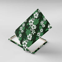 Hawaiian Hibiscus Tribal Floral Green Canvas Wall Art Polynesian Tapa Pattern LT01 With Frame Green - Polynesian Pride