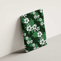 Hawaiian Hibiscus Tribal Floral Green Canvas Wall Art Polynesian Tapa Pattern LT01 - Polynesian Pride