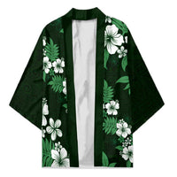 Hawaiian Hibiscus Tribal Floral Green Kimono Polynesian Tapa Pattern LT01 Unisex Green - Polynesian Pride