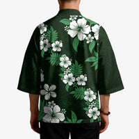 Hawaiian Hibiscus Tribal Floral Green Kimono Polynesian Tapa Pattern LT01 - Polynesian Pride