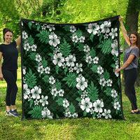 Hawaiian Hibiscus Tribal Floral Green Quilt Polynesian Tapa Pattern LT01 - Polynesian Pride