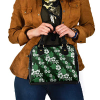 Hawaiian Hibiscus Tribal Floral Green Shoulder Handbag Polynesian Tapa Pattern LT01 - Polynesian Pride