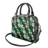 Hawaiian Hibiscus Tribal Floral Green Shoulder Handbag Polynesian Tapa Pattern LT01 - Polynesian Pride