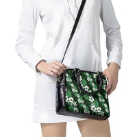 Hawaiian Hibiscus Tribal Floral Green Shoulder Handbag Polynesian Tapa Pattern LT01 - Polynesian Pride