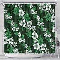 Hawaiian Hibiscus Tribal Floral Green Shower Curtain Polynesian Tapa Pattern LT01 - Polynesian Pride