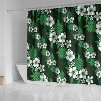 Hawaiian Hibiscus Tribal Floral Green Shower Curtain Polynesian Tapa Pattern LT01 - Polynesian Pride