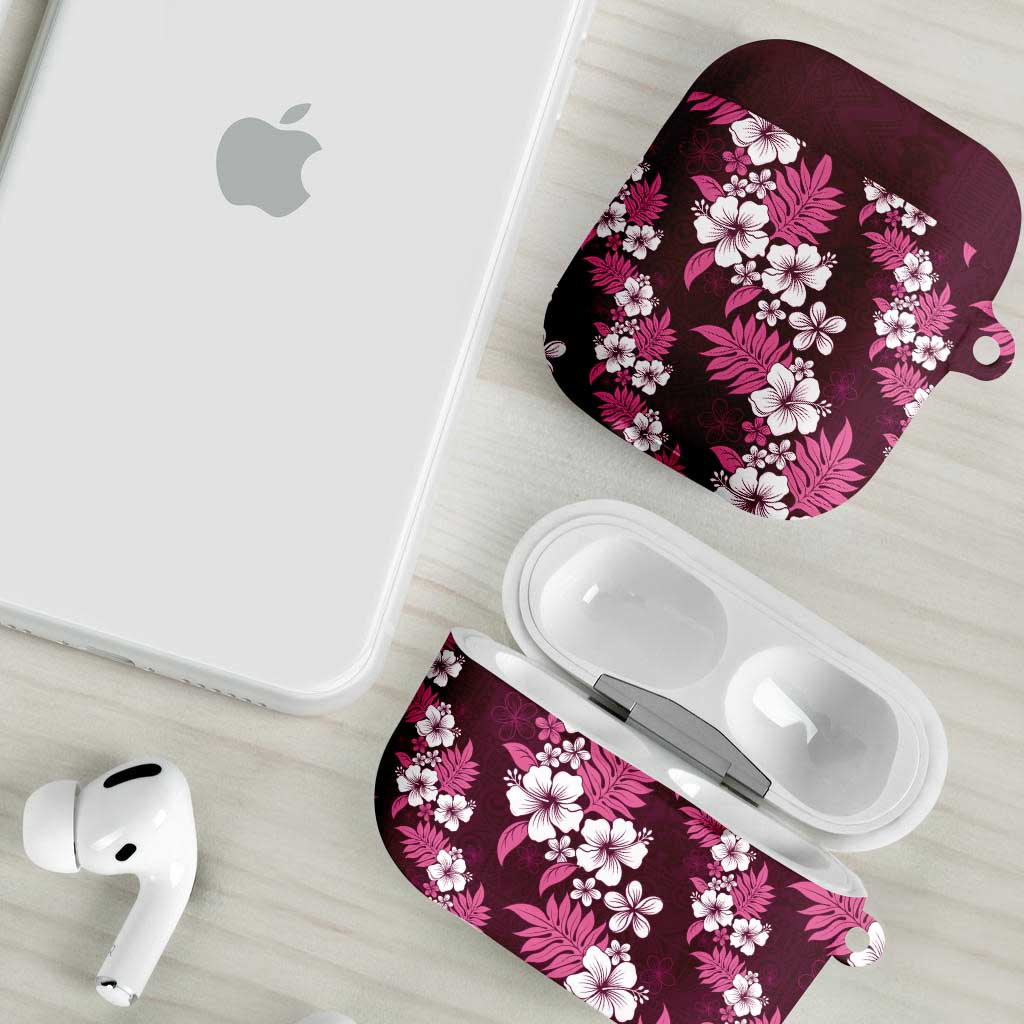 Hawaiian Hibiscus Tribal Floral Pink AirPods Case Polynesian Tapa Pattern LT01 - Polynesian Pride