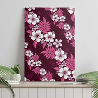 Hawaiian Hibiscus Tribal Floral Pink Canvas Wall Art Polynesian Tapa Pattern LT01 - Polynesian Pride