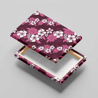 Hawaiian Hibiscus Tribal Floral Pink Canvas Wall Art Polynesian Tapa Pattern LT01 - Polynesian Pride