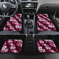Hawaiian Hibiscus Tribal Floral Pink Car Mats Polynesian Tapa Pattern LT01 Set 4pcs Pink - Polynesian Pride