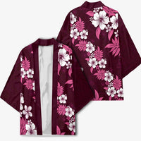 Hawaiian Hibiscus Tribal Floral Pink Kimono Polynesian Tapa Pattern LT01 - Polynesian Pride