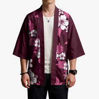 Hawaiian Hibiscus Tribal Floral Pink Kimono Polynesian Tapa Pattern LT01 - Polynesian Pride