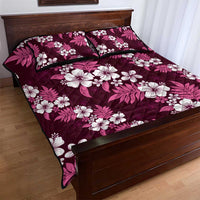 Hawaiian Hibiscus Tribal Floral Pink Quilt Bed Set Polynesian Tapa Pattern LT01 - Polynesian Pride