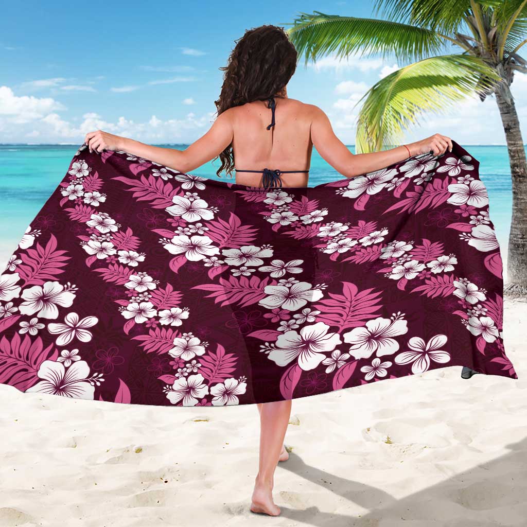 Hawaiian Hibiscus Tribal Floral Pink Sarong Polynesian Tapa Pattern LT01 - Polynesian Pride