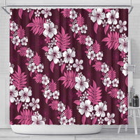 Hawaiian Hibiscus Tribal Floral Pink Shower Curtain Polynesian Tapa Pattern LT01 - Polynesian Pride