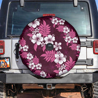 Hawaiian Hibiscus Tribal Floral Pink Spare Tire Cover Polynesian Tapa Pattern LT01 Pink - Polynesian Pride