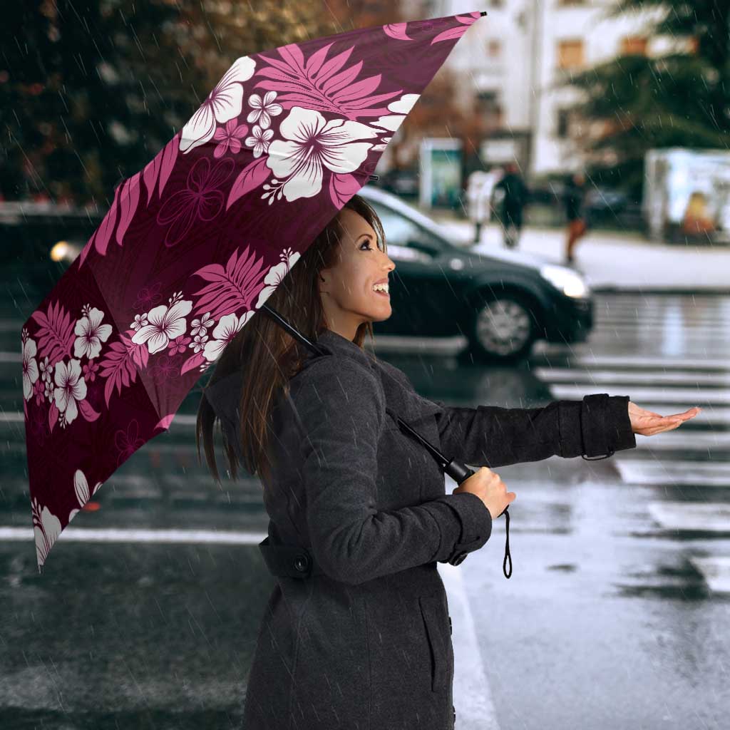 Hawaiian Hibiscus Tribal Floral Pink Umbrella Polynesian Tapa Pattern LT01 - Polynesian Pride