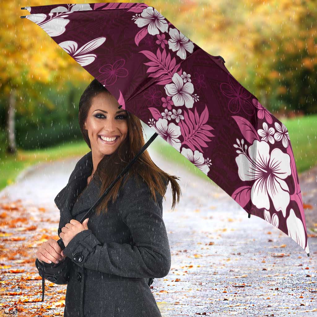 Hawaiian Hibiscus Tribal Floral Pink Umbrella Polynesian Tapa Pattern LT01 - Polynesian Pride