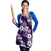Hawaiian Hibiscus Tribal Floral Purple Apron Polynesian Tapa Pattern LT01 - Polynesian Pride