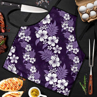 Hawaiian Hibiscus Tribal Floral Purple Apron Polynesian Tapa Pattern LT01 Purple - Polynesian Pride