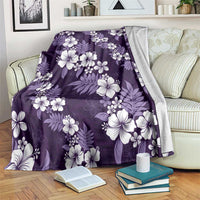 Hawaiian Hibiscus Tribal Floral Purple Blanket Polynesian Tapa Pattern LT01 Purple - Polynesian Pride