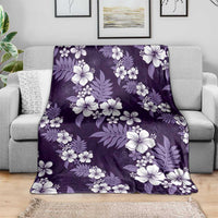 Hawaiian Hibiscus Tribal Floral Purple Blanket Polynesian Tapa Pattern LT01 - Polynesian Pride