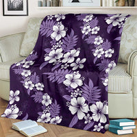 Hawaiian Hibiscus Tribal Floral Purple Blanket Polynesian Tapa Pattern LT01 - Polynesian Pride