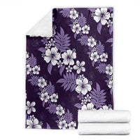 Hawaiian Hibiscus Tribal Floral Purple Blanket Polynesian Tapa Pattern LT01 - Polynesian Pride