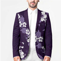 Hawaiian Hibiscus Tribal Floral Purple Blazer Polynesian Tapa Pattern LT01 - Polynesian Pride