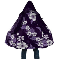 Hawaiian Hibiscus Tribal Floral Purple Cloak Polynesian Tapa Pattern LT01 Unisex Purple - Polynesian Pride
