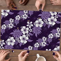 Hawaiian Hibiscus Tribal Floral Purple Puzzle Polynesian Tapa Pattern LT01 - Polynesian Pride