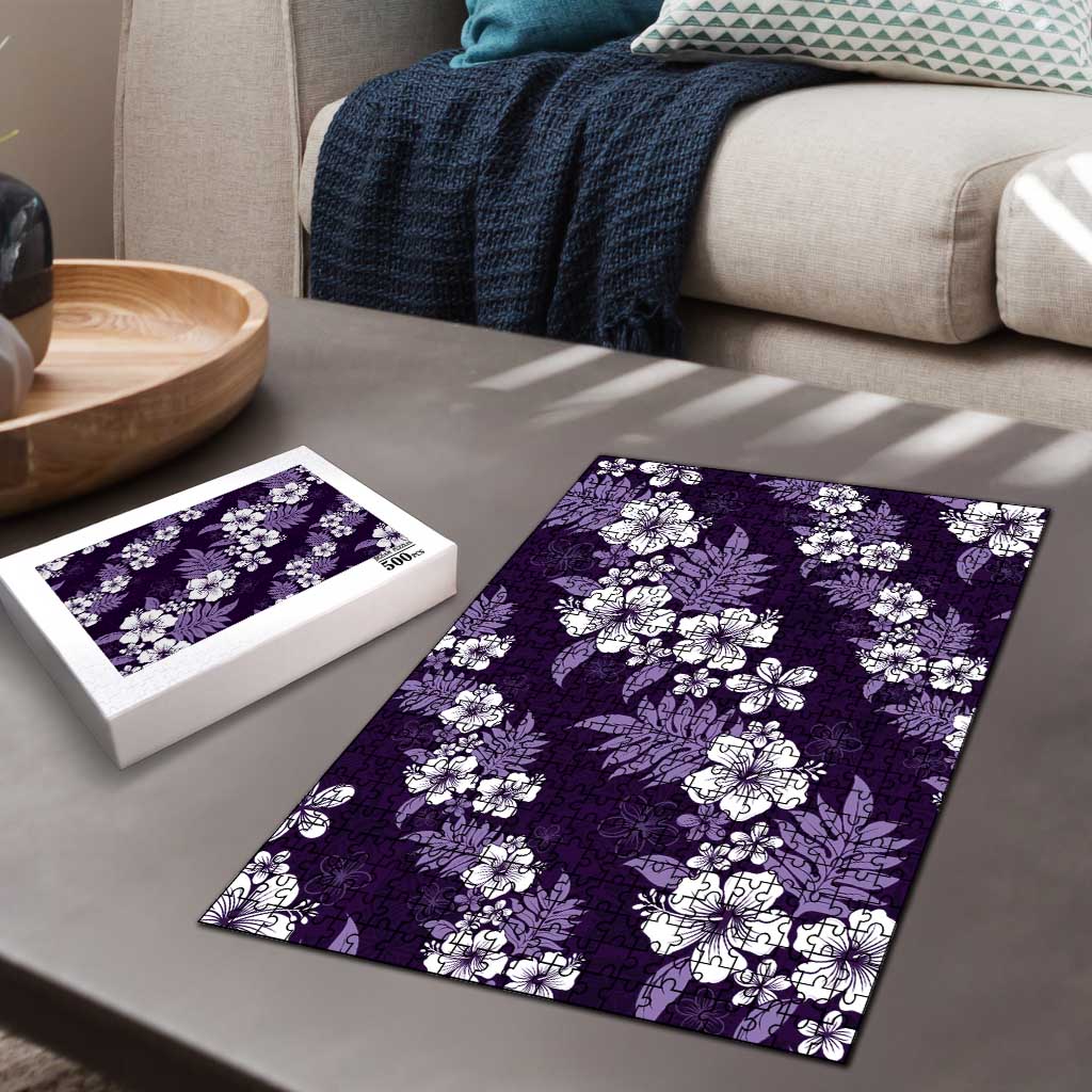 Hawaiian Hibiscus Tribal Floral Purple Puzzle Polynesian Tapa Pattern LT01 - Polynesian Pride