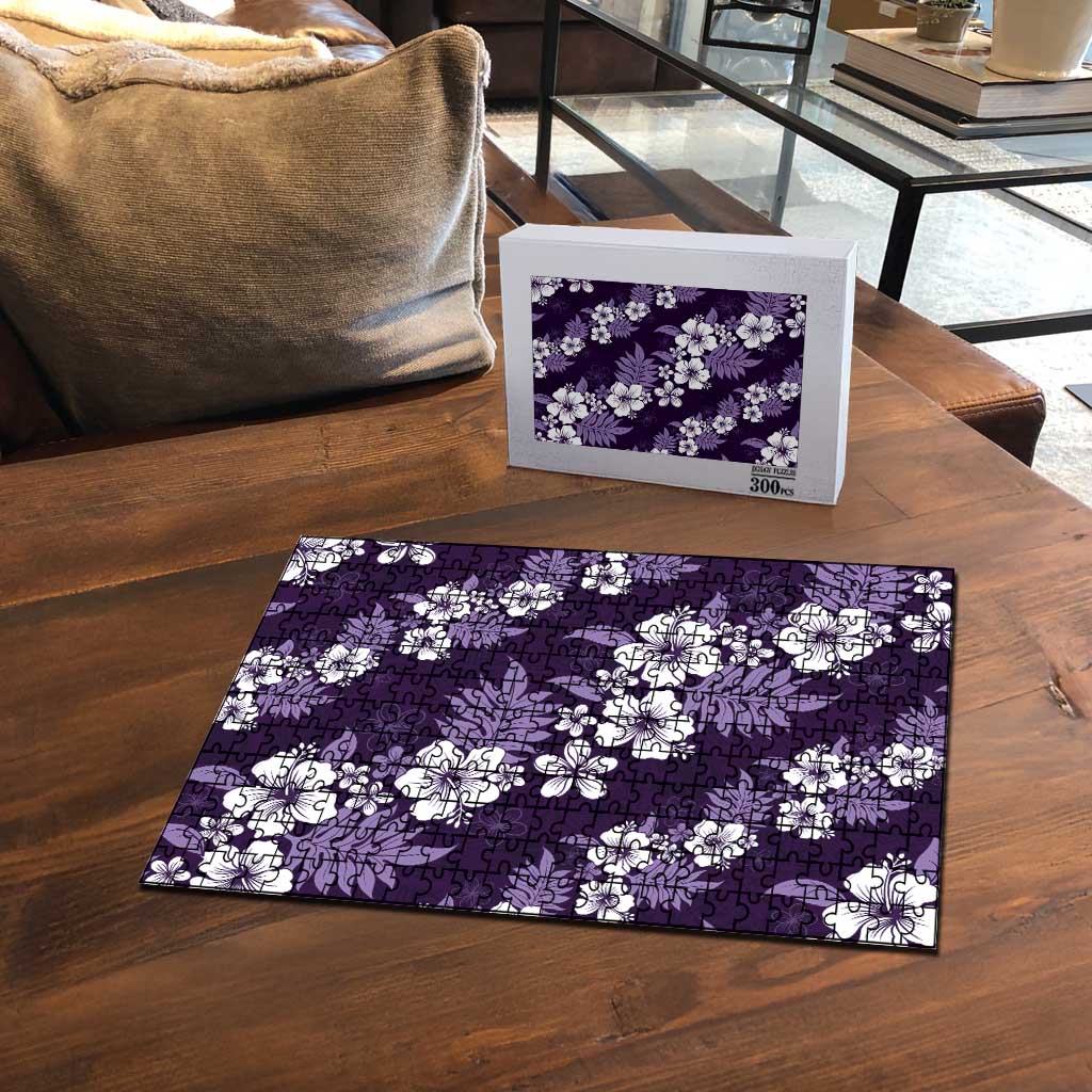 Hawaiian Hibiscus Tribal Floral Purple Puzzle Polynesian Tapa Pattern LT01 - Polynesian Pride