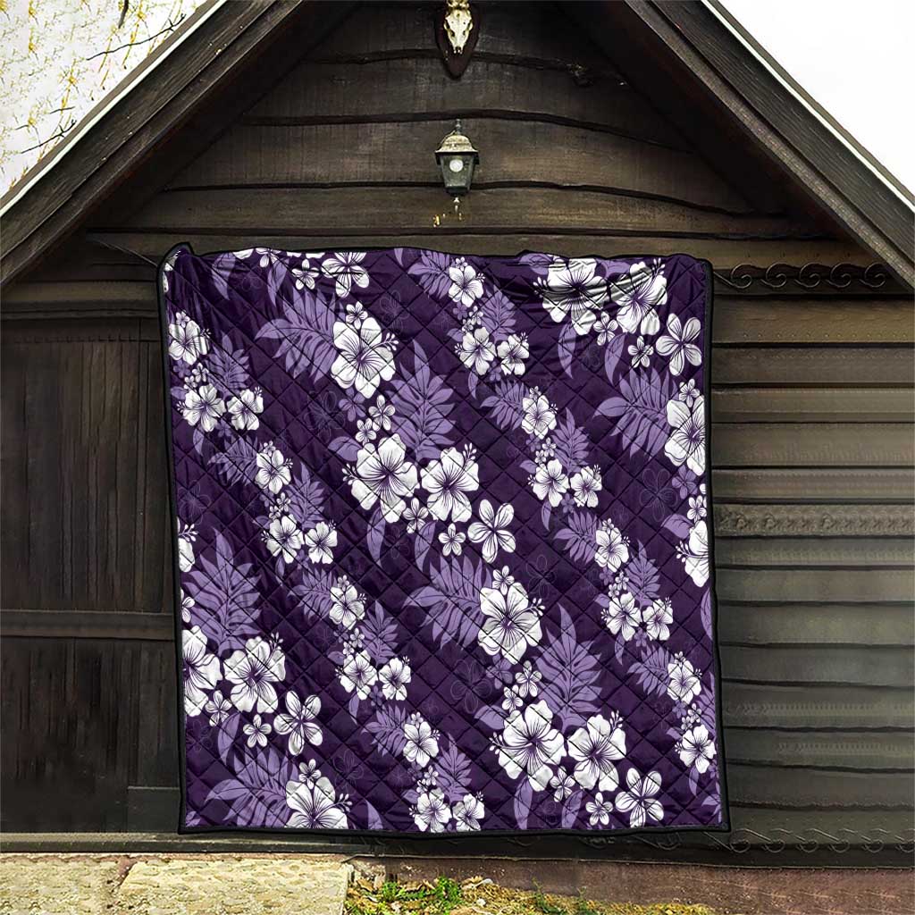 Hawaiian Hibiscus Tribal Floral Purple Quilt Polynesian Tapa Pattern LT01 - Polynesian Pride