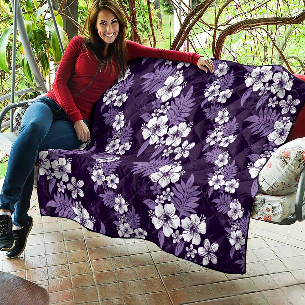 Hawaiian Hibiscus Tribal Floral Purple Quilt Polynesian Tapa Pattern LT01 - Polynesian Pride