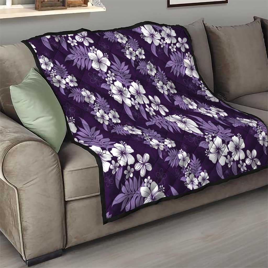 Hawaiian Hibiscus Tribal Floral Purple Quilt Polynesian Tapa Pattern LT01 - Polynesian Pride