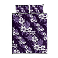 Hawaiian Hibiscus Tribal Floral Purple Quilt Bed Set Polynesian Tapa Pattern LT01 - Polynesian Pride
