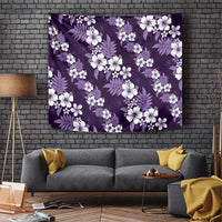 Hawaiian Hibiscus Tribal Floral Purple Tapestry Polynesian Tapa Pattern LT01 Purple - Polynesian Pride