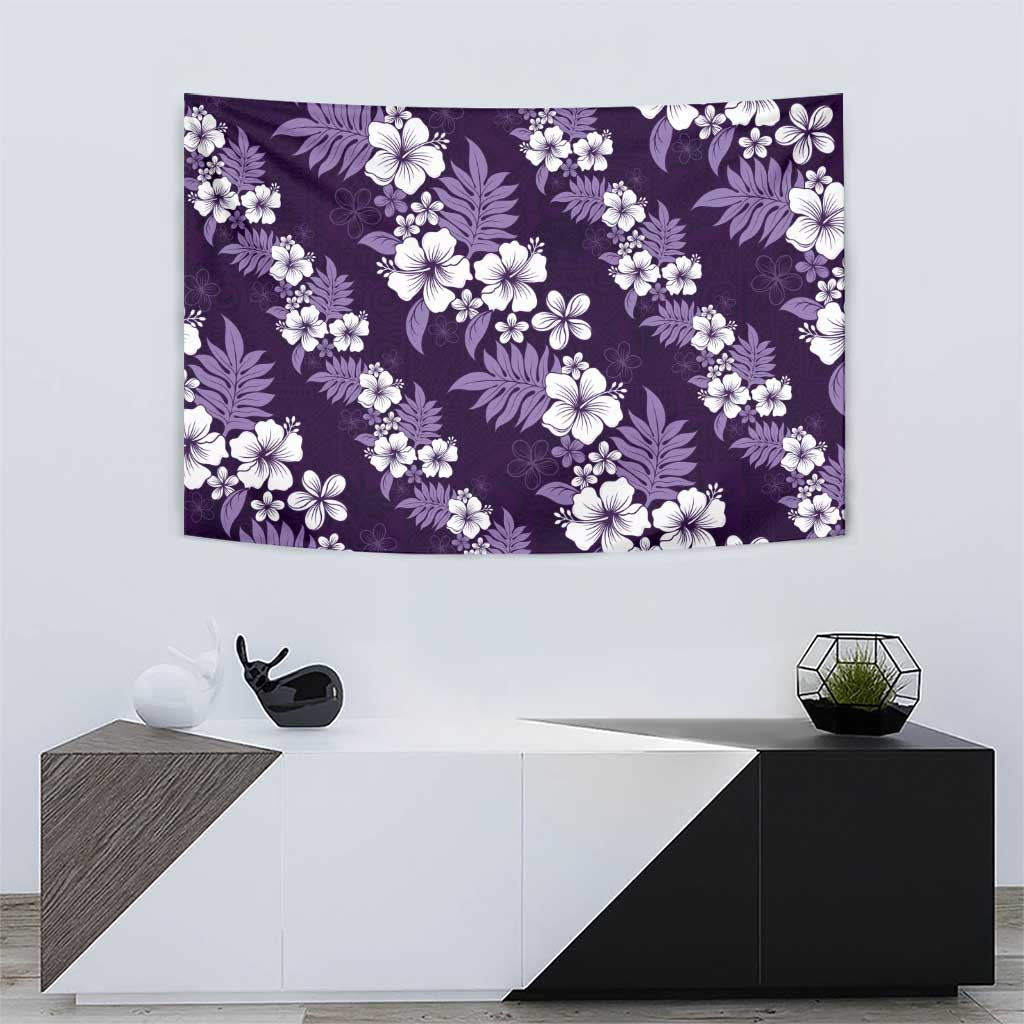 Hawaiian Hibiscus Tribal Floral Purple Tapestry Polynesian Tapa Pattern LT01 - Polynesian Pride