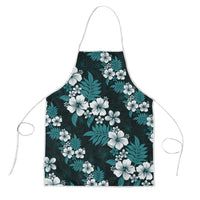 Hawaiian Hibiscus Tribal Floral Teal Apron Polynesian Tapa Pattern LT01 Teal - Polynesian Pride