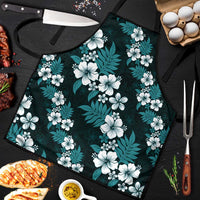 Hawaiian Hibiscus Tribal Floral Teal Apron Polynesian Tapa Pattern LT01 Teal - Polynesian Pride