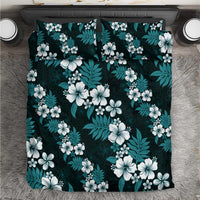 Hawaiian Hibiscus Tribal Floral Teal Bedding Set Polynesian Tapa Pattern LT01 Teal - Polynesian Pride