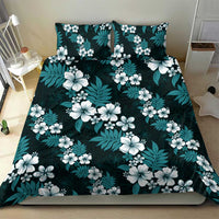 Hawaiian Hibiscus Tribal Floral Teal Bedding Set Polynesian Tapa Pattern LT01 - Polynesian Pride