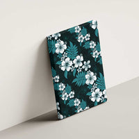 Hawaiian Hibiscus Tribal Floral Teal Canvas Wall Art Polynesian Tapa Pattern LT01 - Polynesian Pride