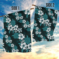 Hawaiian Hibiscus Tribal Floral Teal Garden Flag Polynesian Tapa Pattern LT01 - Polynesian Pride