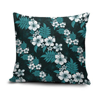 Hawaiian Hibiscus Tribal Floral Teal Pillow Cover Polynesian Tapa Pattern LT01 Teal - Polynesian Pride