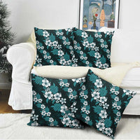 Hawaiian Hibiscus Tribal Floral Teal Pillow Cover Polynesian Tapa Pattern LT01 - Polynesian Pride
